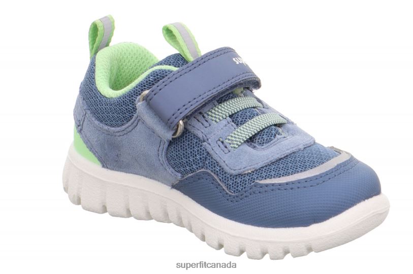 Superfit SPORT7 MINI - Sneakers low with Velcro Fastener Blue/Light Green Low Sneakers24FTT329