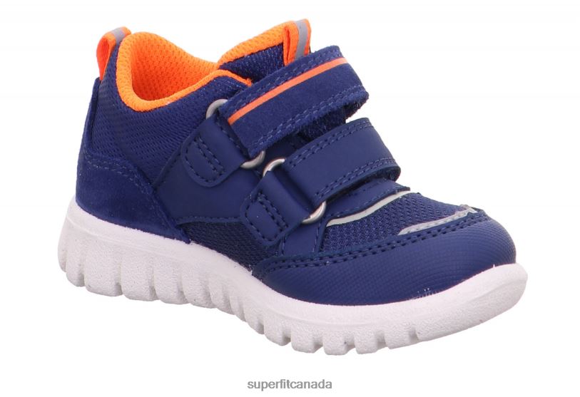 Superfit SPORT7 MINI - Sneakers low with Velcro Fastener Blue/Orange Low Sneakers24FTT259