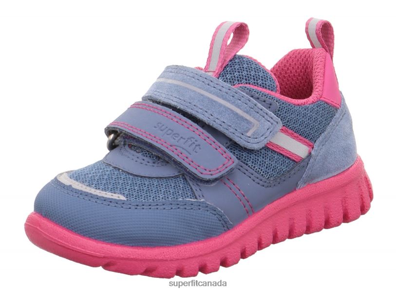 Superfit SPORT7 MINI - Sneakers low with Velcro Fastener Blue/Pink Low Sneakers24FTT238