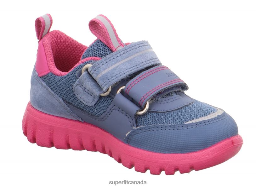 Superfit SPORT7 MINI - Sneakers low with Velcro Fastener Blue/Pink Low Sneakers24FTT238