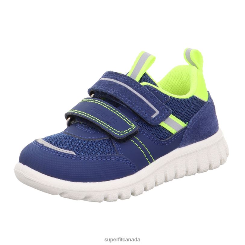 Superfit SPORT7 MINI - Sneakers low with Velcro Fastener Blue/Yellow Low Sneakers24FTT316