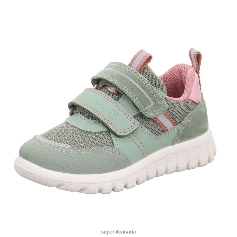 Superfit SPORT7 MINI - Sneakers low with Velcro Fastener Light Green/Pink Low Sneakers24FTT243