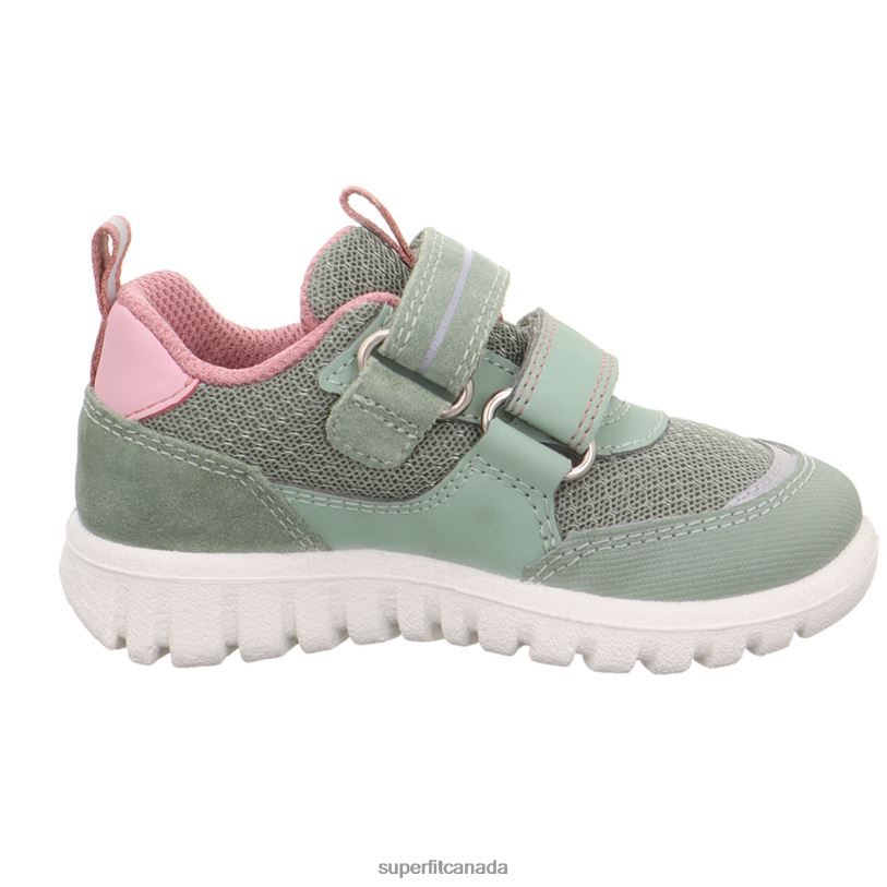 Superfit SPORT7 MINI - Sneakers low with Velcro Fastener Light Green/Pink Low Sneakers24FTT243