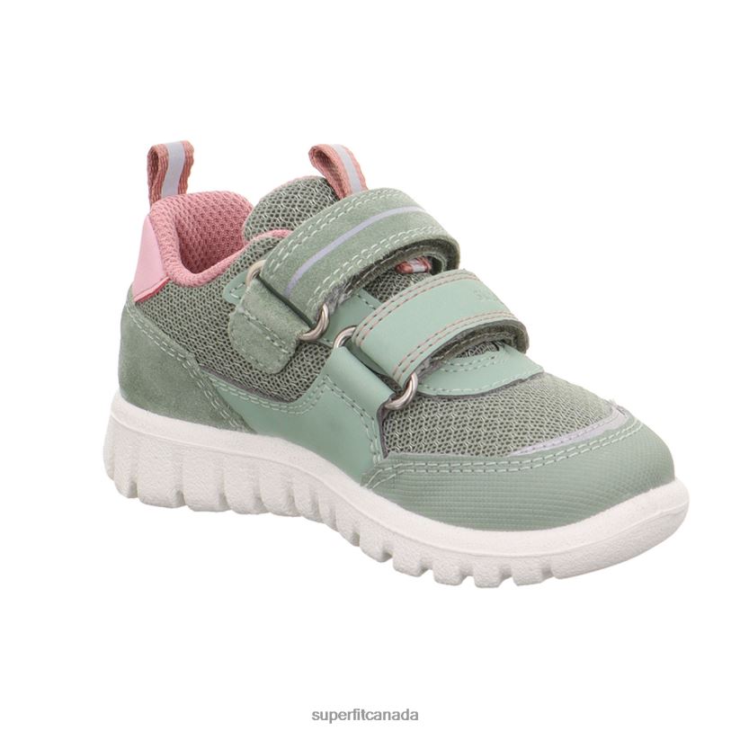 Superfit SPORT7 MINI - Sneakers low with Velcro Fastener Light Green/Pink Low Sneakers24FTT243