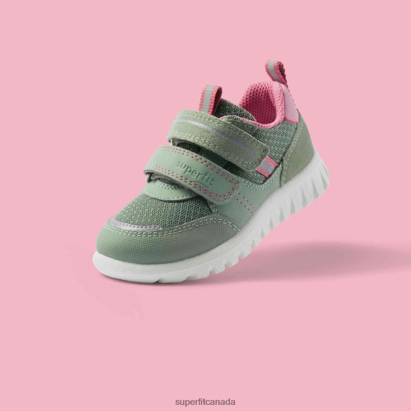 Superfit SPORT7 MINI - Sneakers low with Velcro Fastener Light Green/Pink Low Sneakers24FTT243