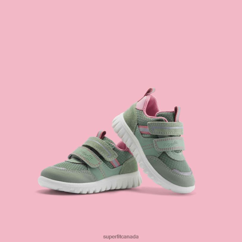 Superfit SPORT7 MINI - Sneakers low with Velcro Fastener Light Green/Pink Low Sneakers24FTT243