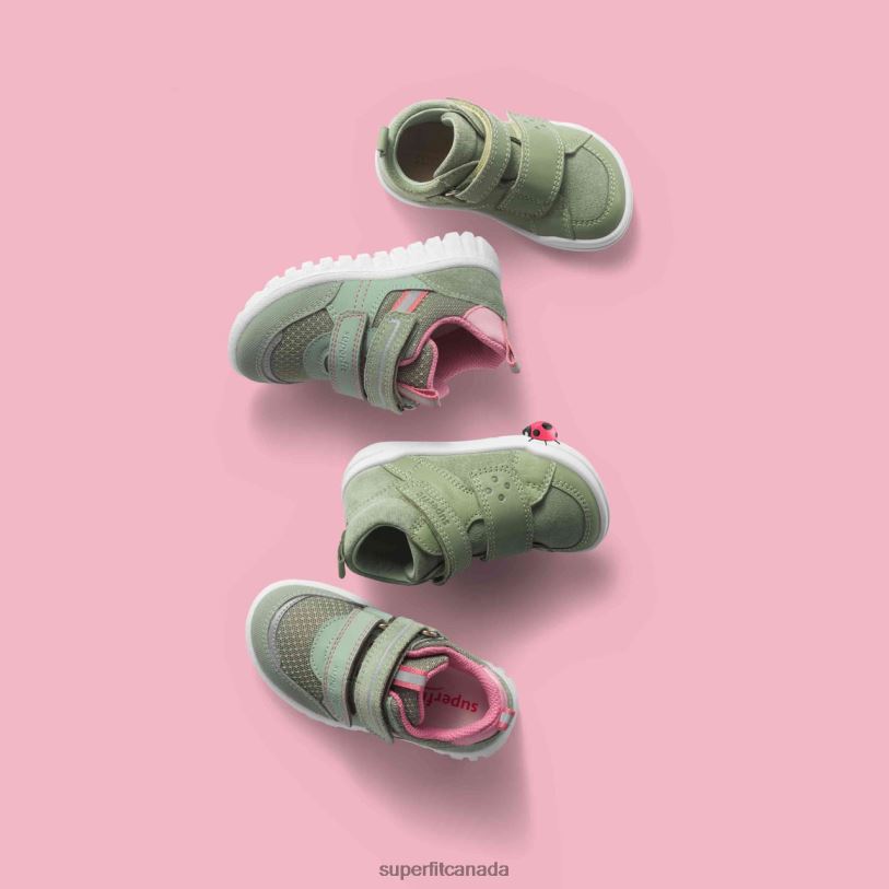 Superfit SPORT7 MINI - Sneakers low with Velcro Fastener Light Green/Pink Low Sneakers24FTT243