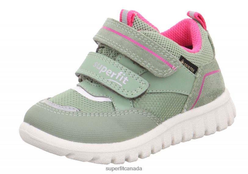 Superfit SPORT7 MINI - Sneakers low with Velcro Fastener Light Green/Pink Low Sneakers24FTT267