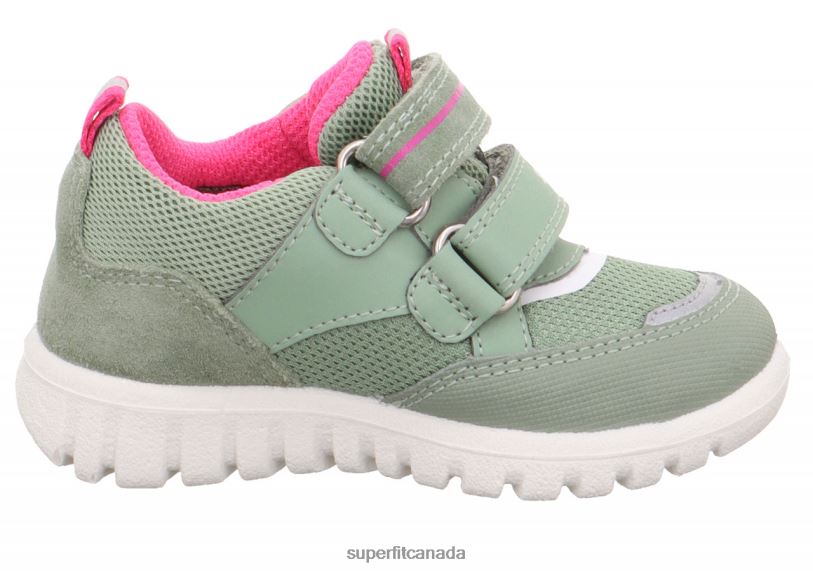 Superfit SPORT7 MINI - Sneakers low with Velcro Fastener Light Green/Pink Low Sneakers24FTT267