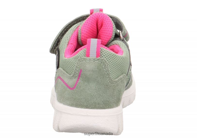 Superfit SPORT7 MINI - Sneakers low with Velcro Fastener Light Green/Pink Low Sneakers24FTT267