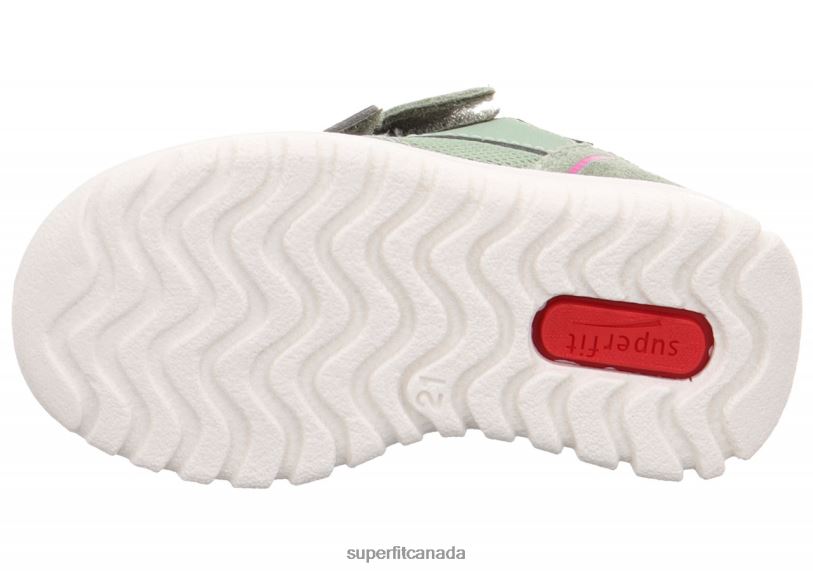 Superfit SPORT7 MINI - Sneakers low with Velcro Fastener Light Green/Pink Low Sneakers24FTT267