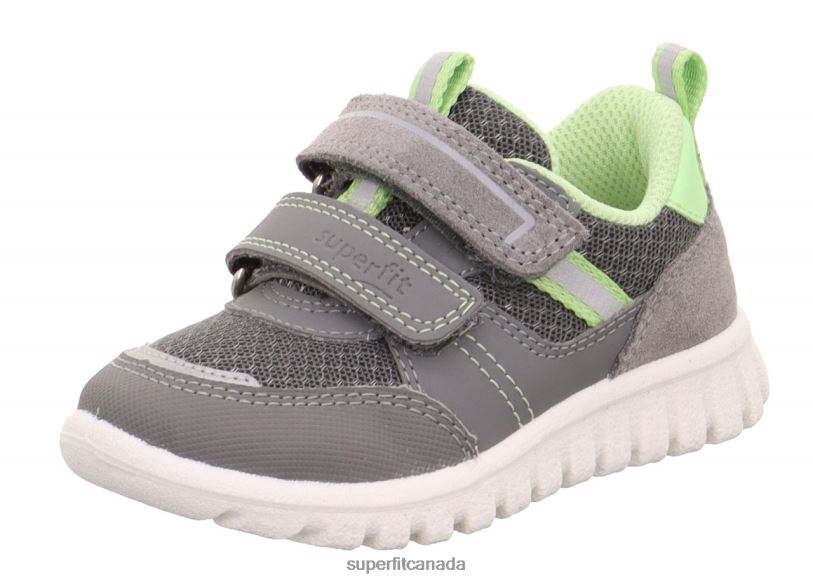 Superfit SPORT7 MINI - Sneakers low with Velcro Fastener Light Grey/Light Green Low Sneakers24FTT361