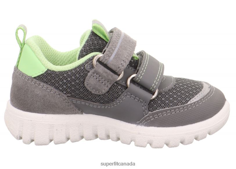 Superfit SPORT7 MINI - Sneakers low with Velcro Fastener Light Grey/Light Green Low Sneakers24FTT361