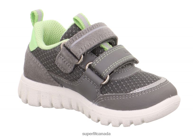 Superfit SPORT7 MINI - Sneakers low with Velcro Fastener Light Grey/Light Green Low Sneakers24FTT361