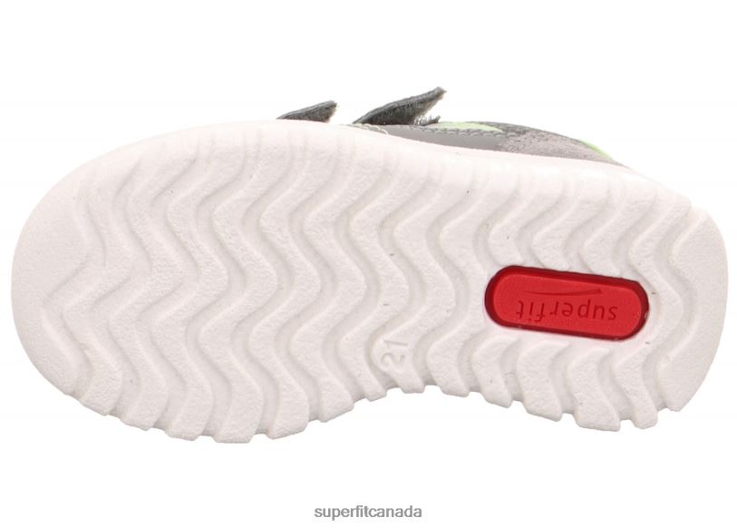 Superfit SPORT7 MINI - Sneakers low with Velcro Fastener Light Grey/Light Green Low Sneakers24FTT361