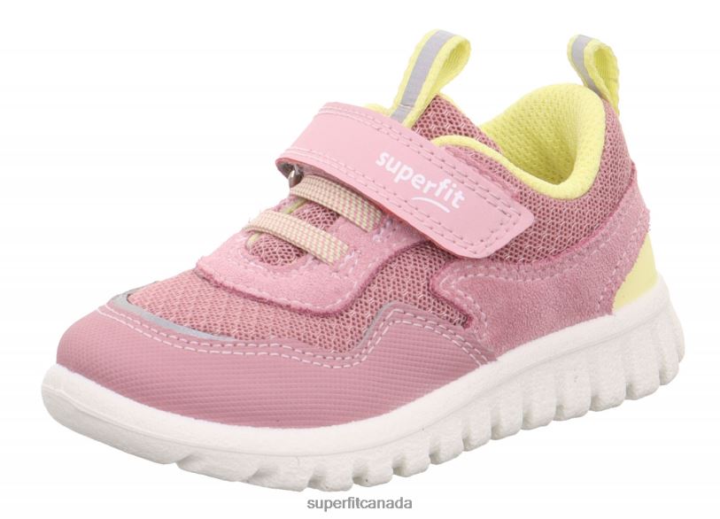 Superfit SPORT7 MINI - Sneakers low with Velcro Fastener Pink/Yellow Low Sneakers24FTT290