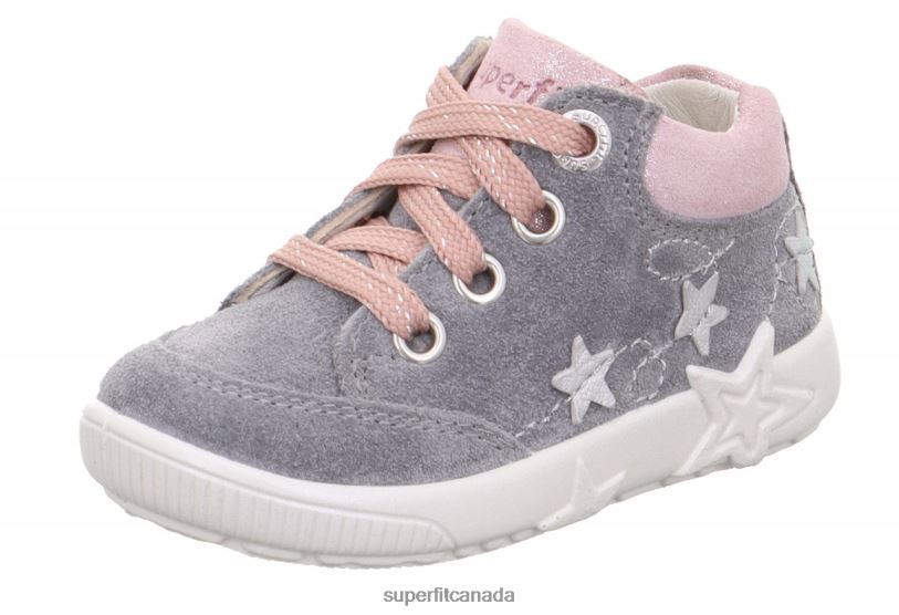 Superfit STARLIGHT - Sneakers low with Lacing Light Grey/Pink Low Sneakers24FTT326