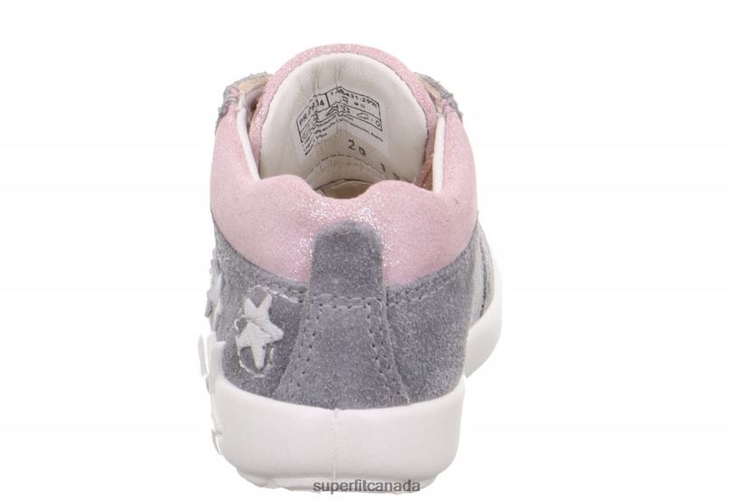 Superfit STARLIGHT - Sneakers low with Lacing Light Grey/Pink Low Sneakers24FTT326