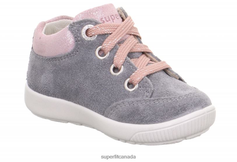 Superfit STARLIGHT - Sneakers low with Lacing Light Grey/Pink Low Sneakers24FTT326