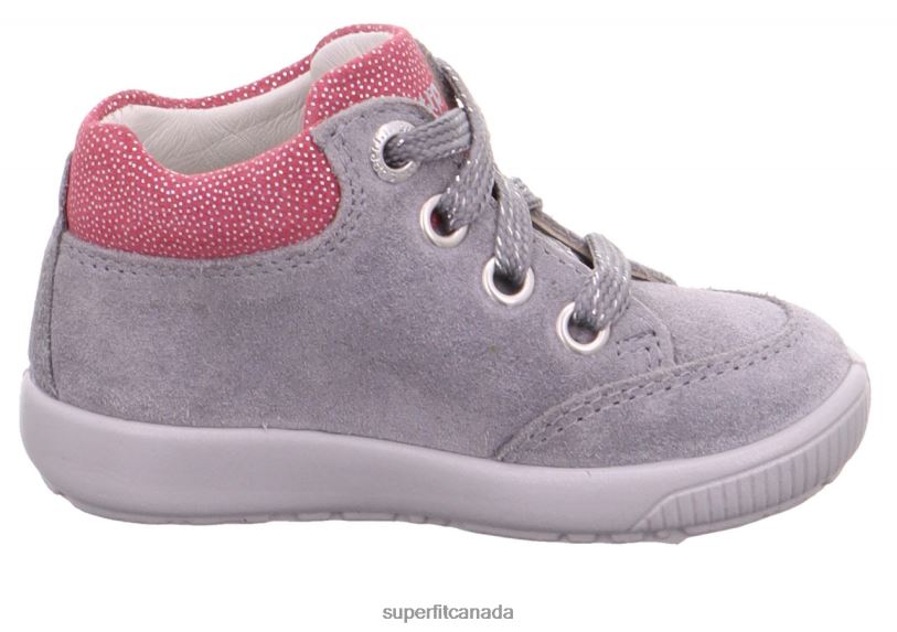 Superfit STARLIGHT - Sneakers low with Lacing Light Grey/Purple Low Sneakers24FTT391