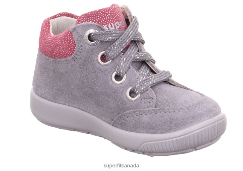Superfit STARLIGHT - Sneakers low with Lacing Light Grey/Purple Low Sneakers24FTT391