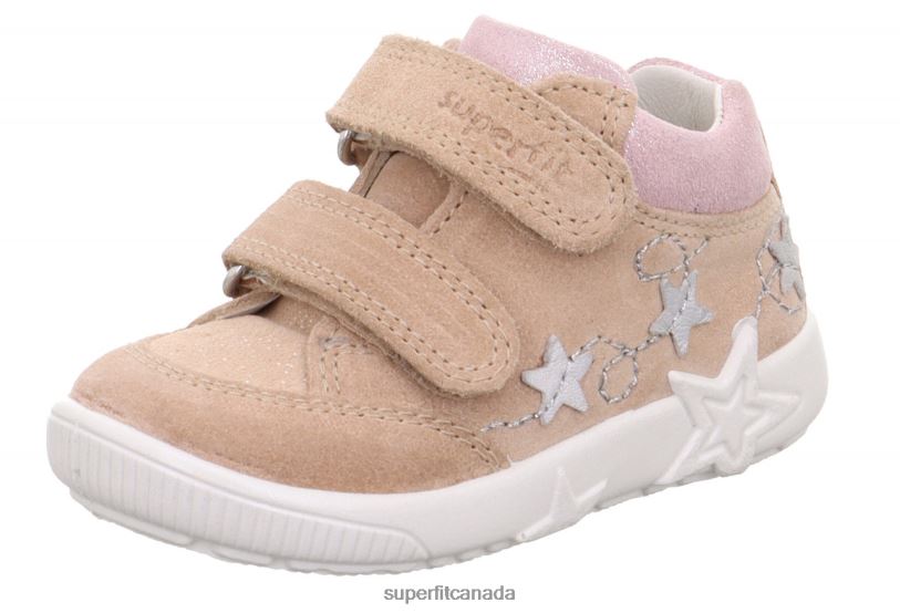 Superfit STARLIGHT - Sneakers low with Velcro Fastener Beige/Pink Low Sneakers24FTT239