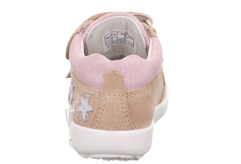 Superfit STARLIGHT - Sneakers low with Velcro Fastener Beige/Pink Low Sneakers24FTT239