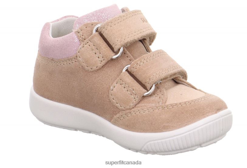 Superfit STARLIGHT - Sneakers low with Velcro Fastener Beige/Pink Low Sneakers24FTT239