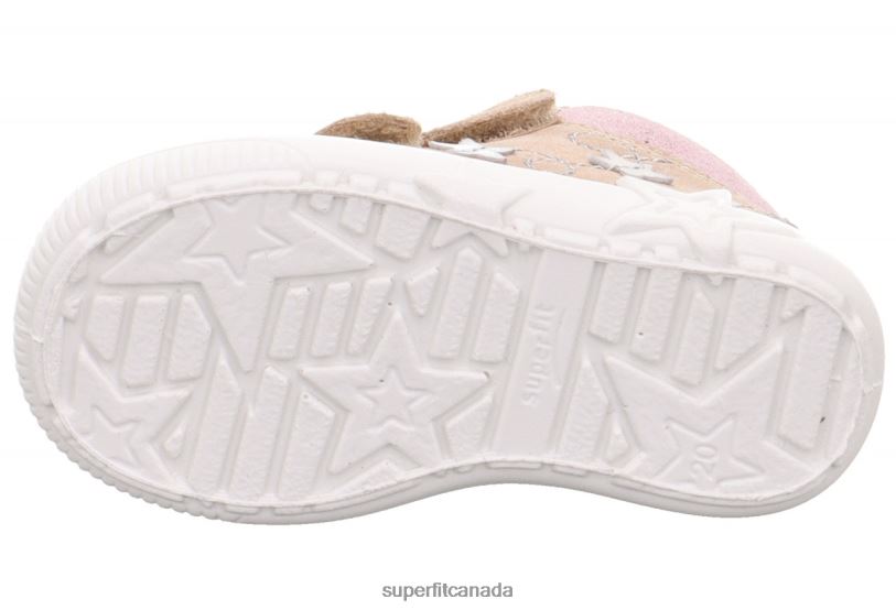 Superfit STARLIGHT - Sneakers low with Velcro Fastener Beige/Pink Low Sneakers24FTT239