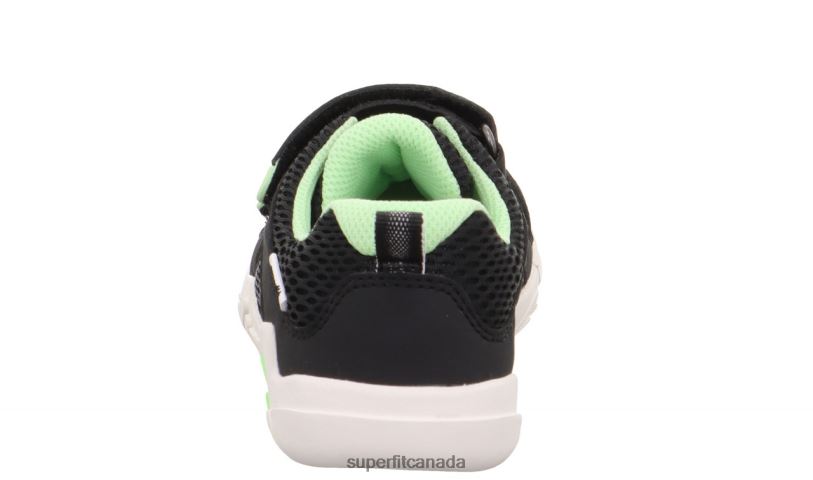Superfit TRACE - Sneakers low with Velcro Fastener Black/Light Green Low Sneakers24FTT546