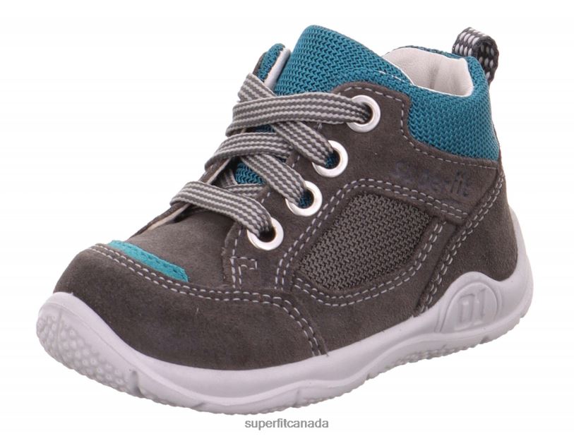 Superfit UNIVERSE - Sneakers low with Lacing Grey/Green Low Sneakers24FTT366