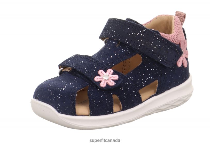 Superfit BUMBLEBEE - Sandal with Velcro Fastener Blue/Pink Sandals24FTT176