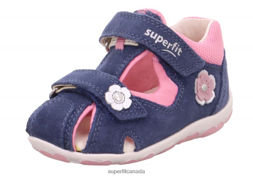 Superfit FANNI - Sandal with Velcro Fastener Blue/Pink Sandals24FTT178