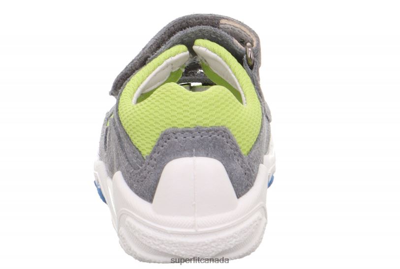Superfit FLOW - Sandal with Velcro Fastener Light Grey/Light Green Sandals24FTT188