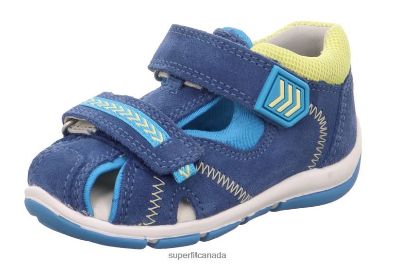 Superfit FREDDY - Sandal with Velcro Fastener Blue/Yellow Sandals24FTT234