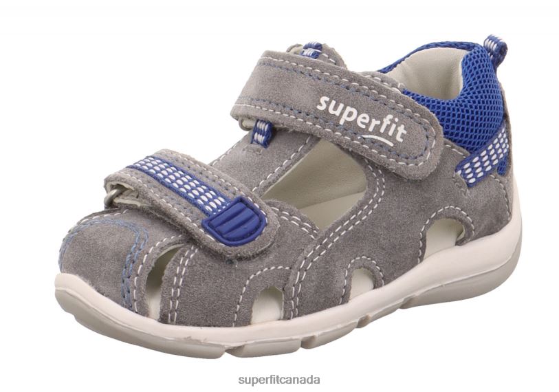 Superfit FREDDY - Sandal with Velcro Fastener Light Grey/Blue Sandals24FTT167