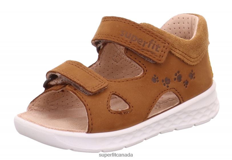 Superfit LAGOON - Sandal with Velcro Fastener Brown/Yellow Sandals24FTT216