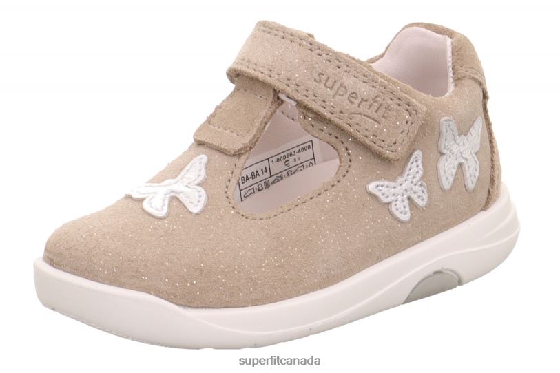 Superfit LILLO - Sneakers low with Velcro Fastener Beige Sandals24FTT199