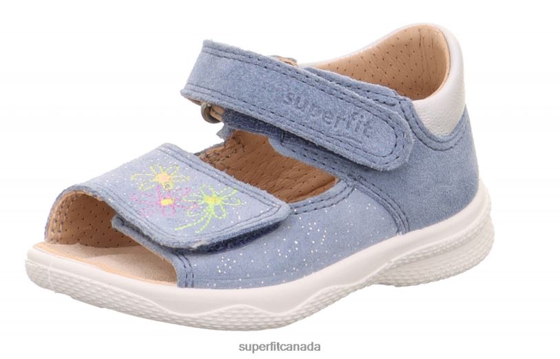 Superfit POLLY - Sandal with Velcro Fastener Blue/Silver Sandals24FTT208