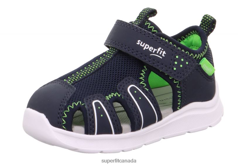 Superfit WAVE - Sandal with Velcro Fastener Blue/Light Green Sandals24FTT228