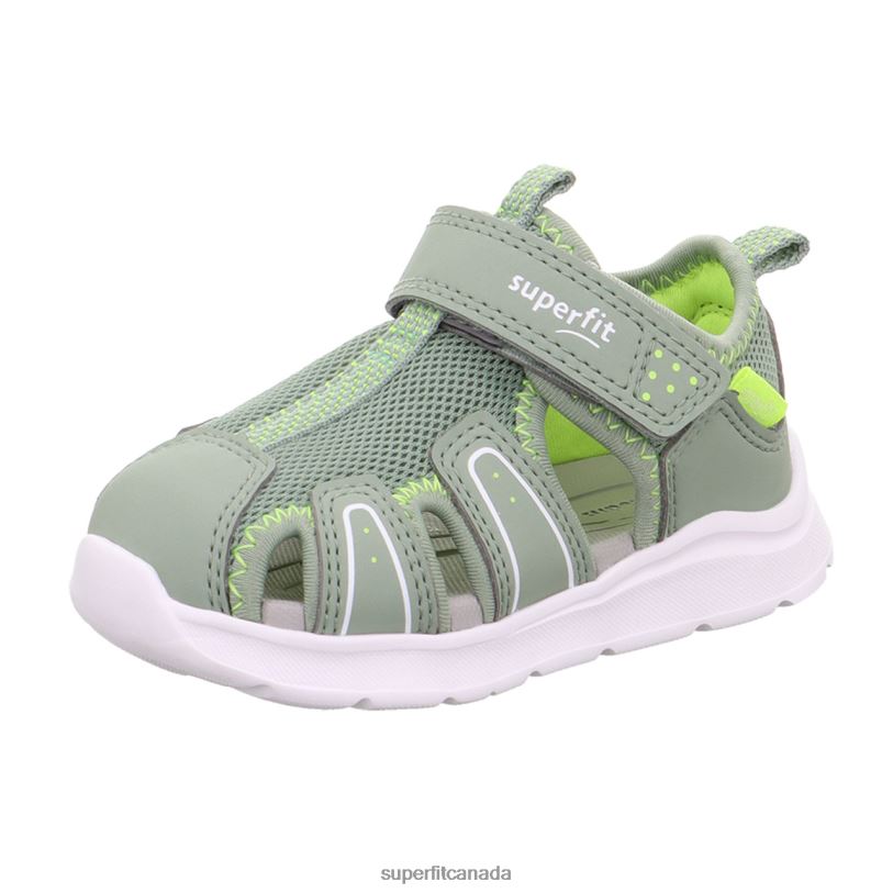 Superfit WAVE - Sandal with Velcro Fastener Light Green/Yellow Sandals24FTT207