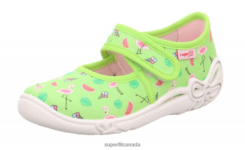 Superfit BELINDA - Slipper with Velcro Fastener Light Green/Multicoloured Slippers24FTT98