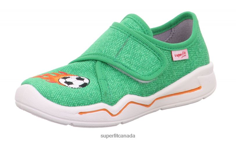 Superfit BENNY - Slipper with Velcro Fastener Green/Orange Slippers24FTT66