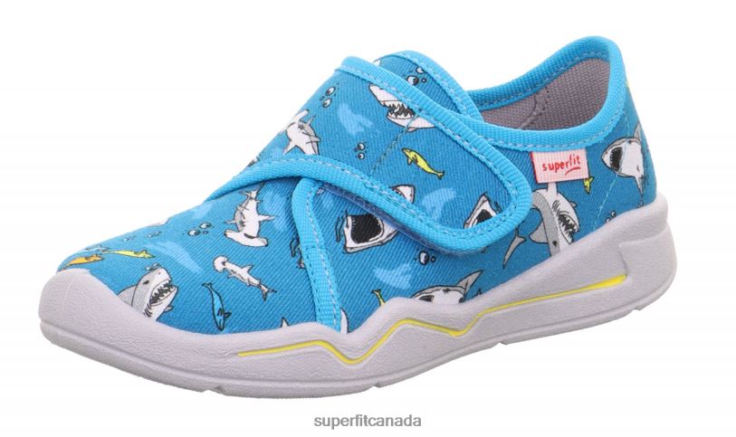 Superfit BENNY - Slipper with Velcro Fastener Light Blue/Multicoloured Slippers24FTT4