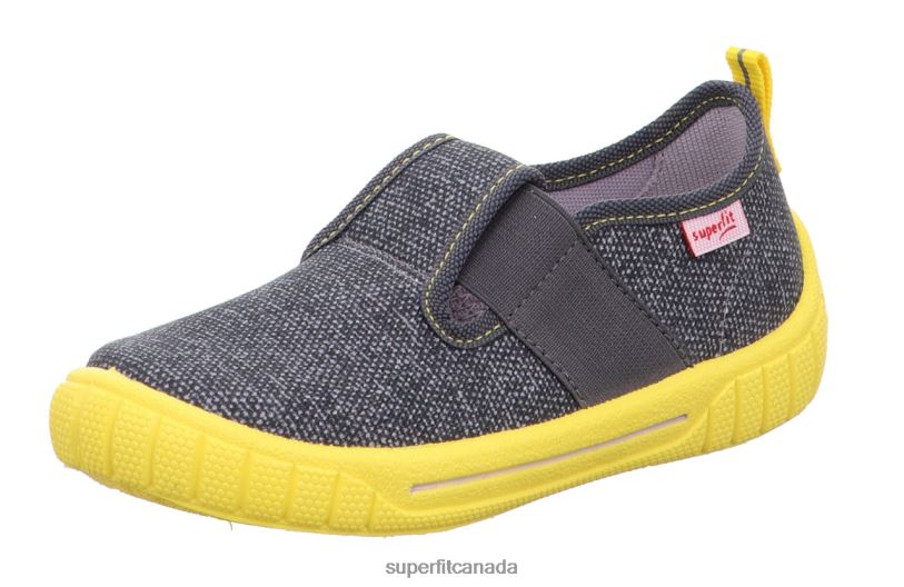 Superfit BILL - Slipper with Slip Grey/Yellow Slippers24FTT81