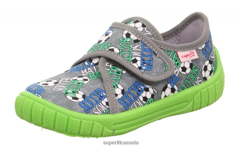 Superfit BILL - Slipper with Velcro Fastener Grey/Multicoloured Slippers24FTT97