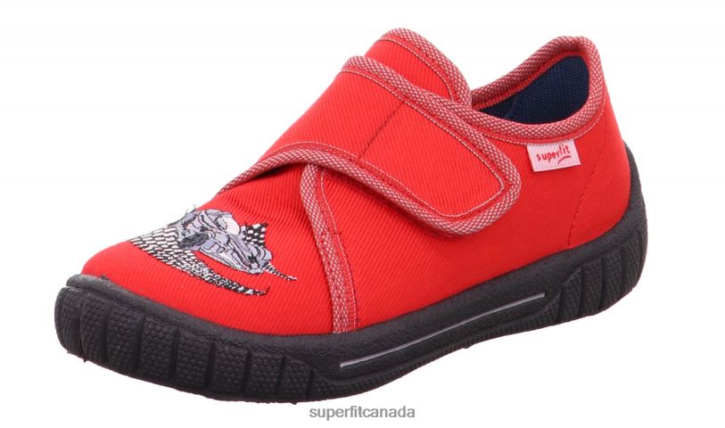 Superfit BILL - Slipper with Velcro Fastener Red/Grey Slippers24FTT42