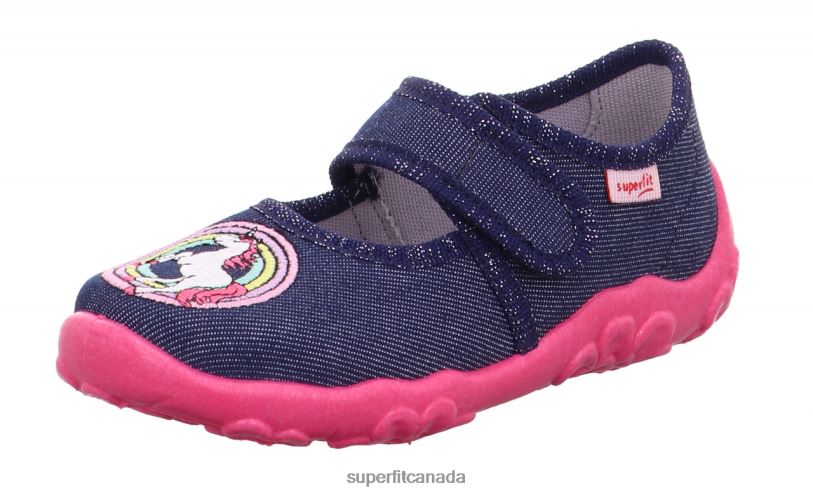 Superfit BONNY - Slipper with Velcro Fastener Blue/Pink Slippers24FTT59