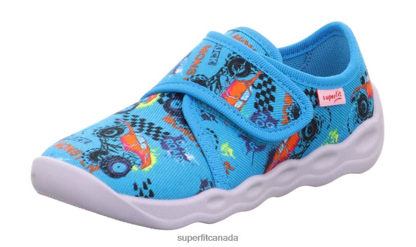Superfit BUBBLE - Slipper with Velcro Fastener Blue/Multicoloured Slippers24FTT155