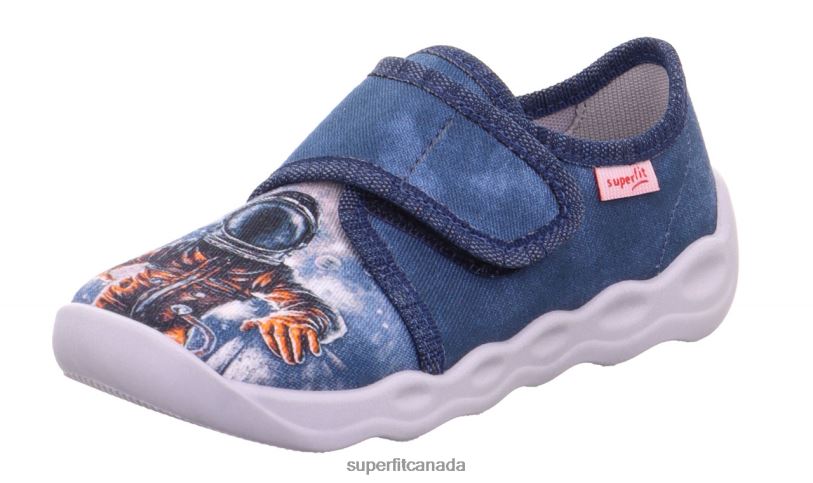 Superfit BUBBLE - Slipper with Velcro Fastener Blue/Multicoloured Slippers24FTT6